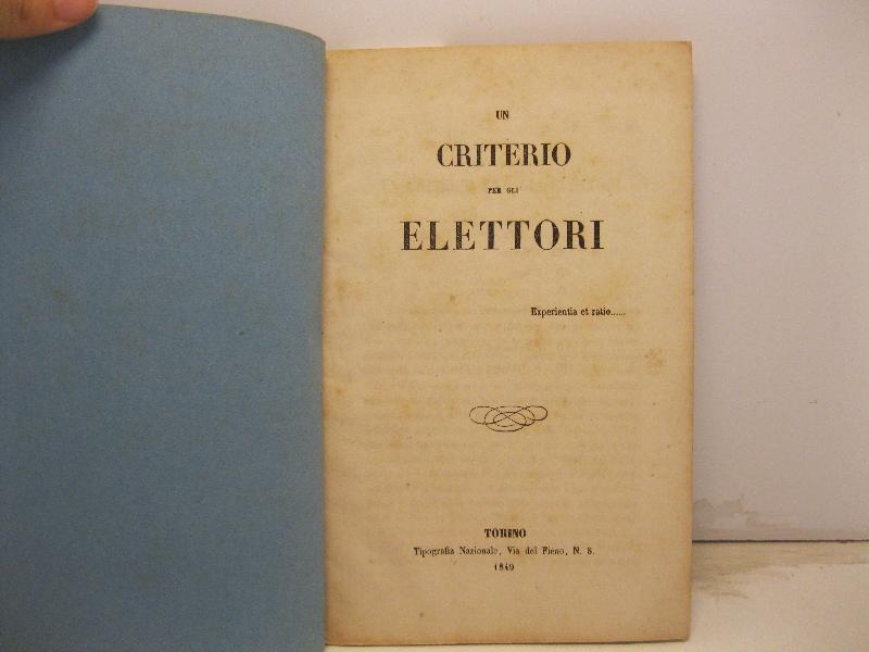 Un criterio per gli elettori